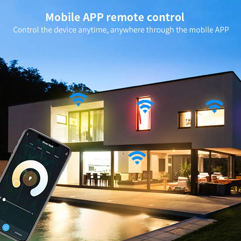 Compact GU10 smart LED spotlight with WiFi connectivity for RGBCCT colour mixing and voice control