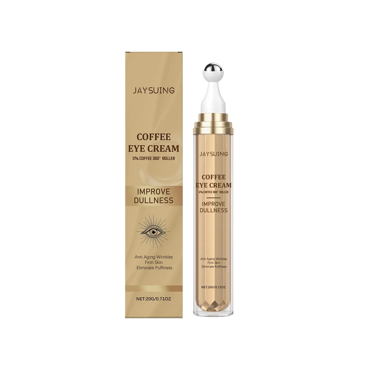 20g jar of caffeine firming eye cream for under eyes with coffee extract