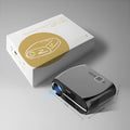 GP100 mini projector in black, 1280x720 resolution, LED front projection, 2.35 kg, 50-180 inch screen