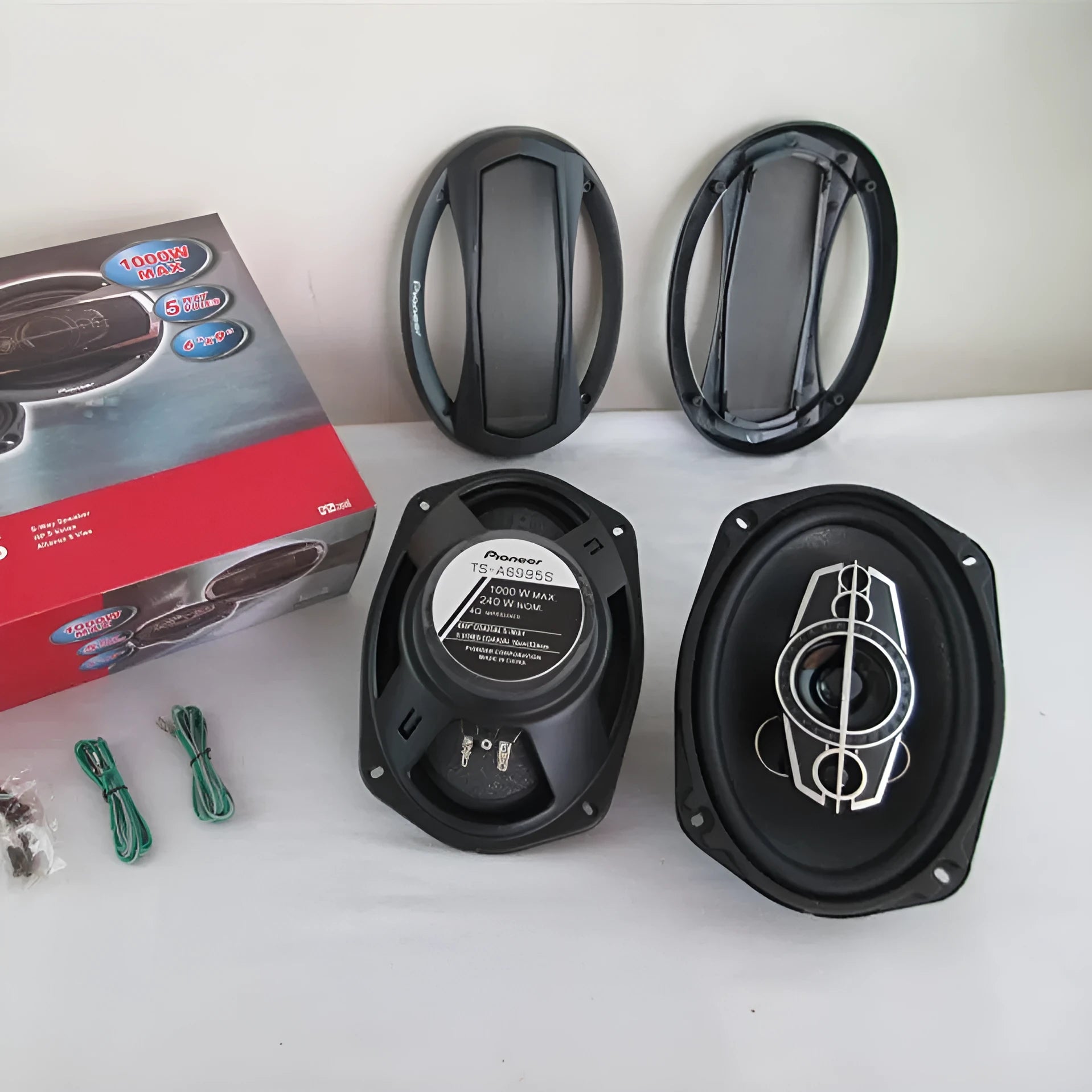 TS-A6995S 6x9 coaxial car audio speaker with rubber surround and iron basket frame