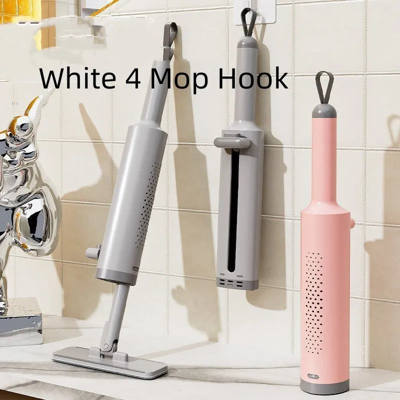 Rotatable self-squeeze mini flat mop with crevice brush and microfiber pads for floor cleaning