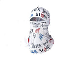 Cotton motorcycle head cover and gloves set in a street-style dome cap design.