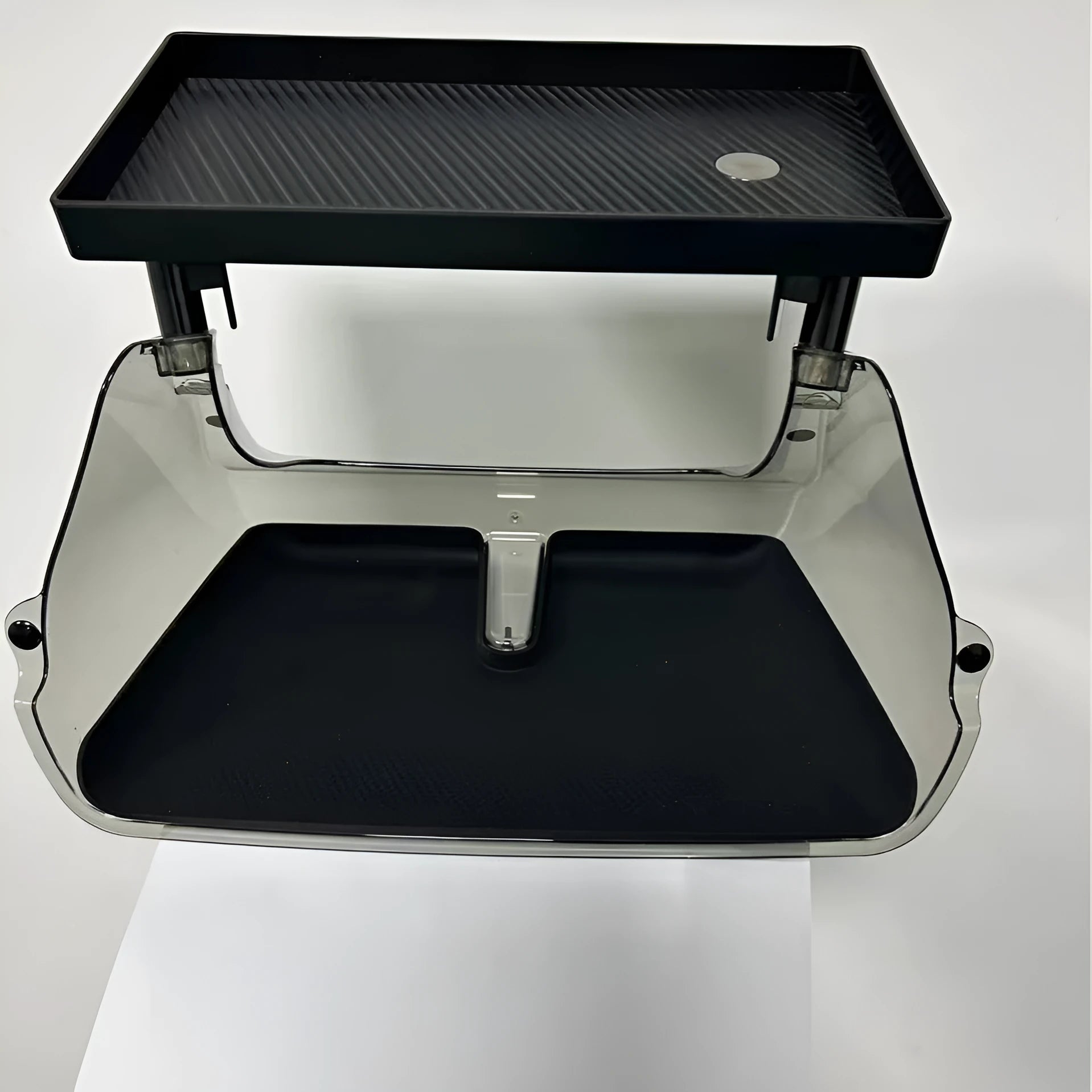 Black ABS storage box for Tesla Model 3 and Model Y centre console under-screen area
