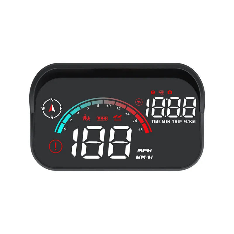 M22 GPS HUD head-up display with 3.5in HD LED screen and universal OBD cable for car dashboard