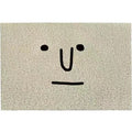 Square PVC floor mat with cartoon Mr Big Nose geometric pattern in household setting