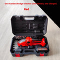 Electric hedge shears dual-purpose rechargeable pruning shear mower 500W 21V 23cm blade red box
