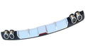 Car rear bumper spoiler accessory in black or silver-black finish for vehicle modification