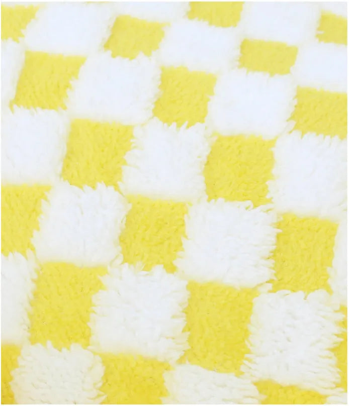 Plush round pet nest bed for small dogs in black, pink, or yellow colours