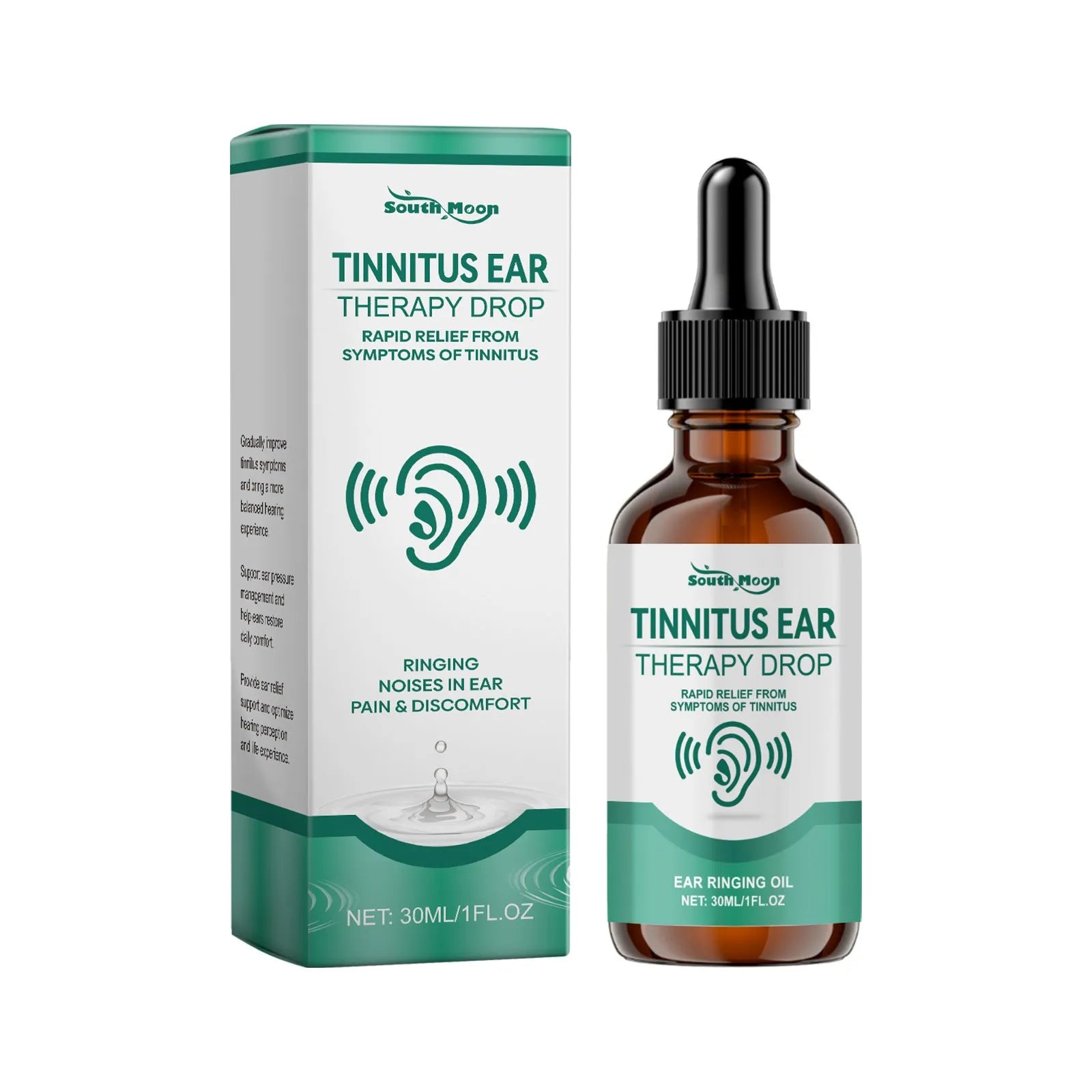 30ml bottle of moisturising ear drops for gentle cleaning and comfort care