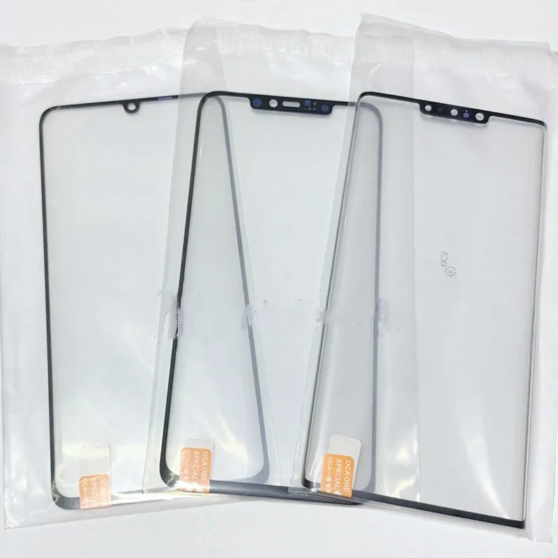 OnePlus 7 Pro replacement touch screen with OCA cover showing glass panel and logo