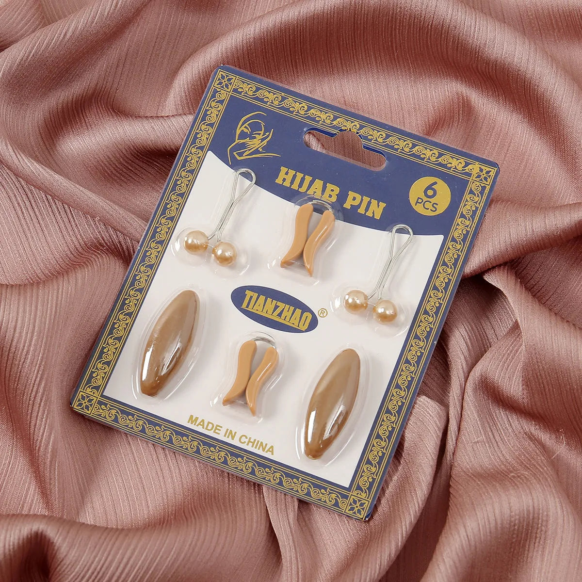 Oval plastic resin-drip scarf clip set in five colours, medium size 3.5x1.7cm