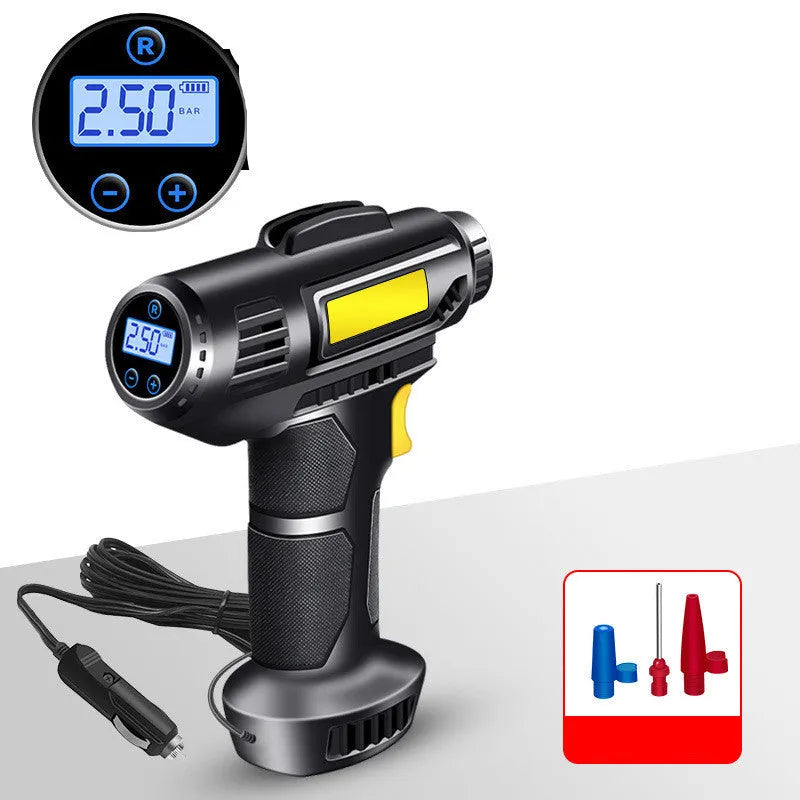 120W wireless electric tire inflator with digital display and lithium battery