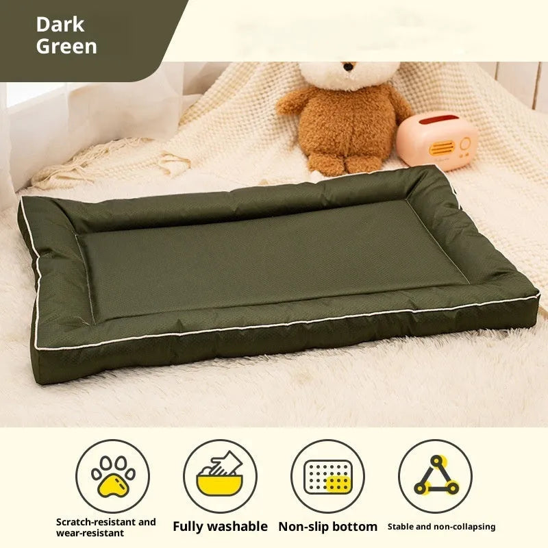 Orange Oxford cloth kennel pad for dogs, breathable pet bed pad, four seasons use