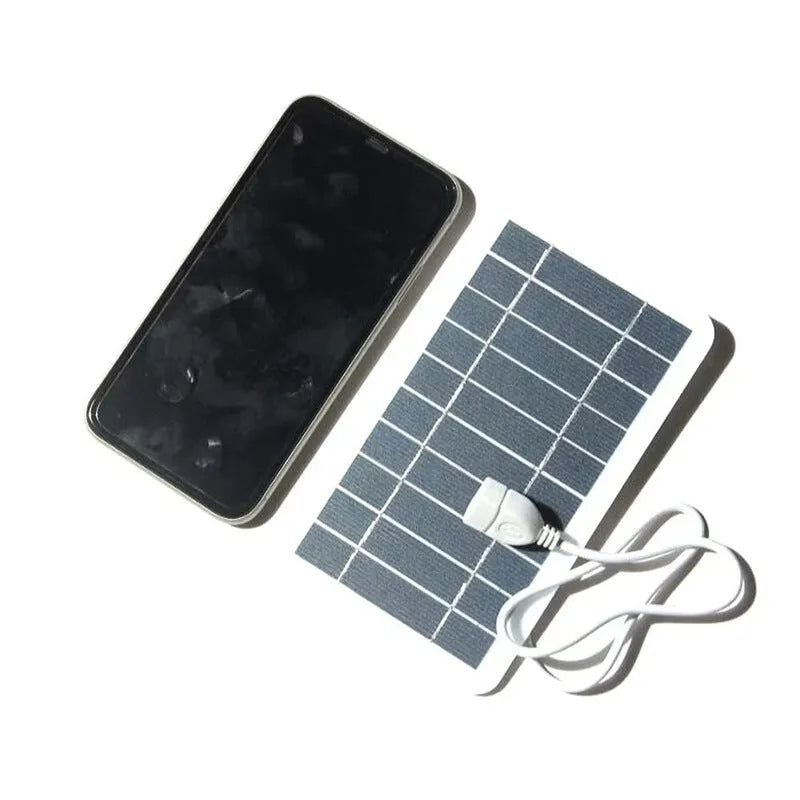 2W 5V portable solar panel charger with USB cable for mobile devices