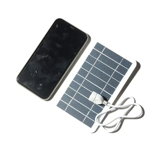 2W 5V portable solar panel charger with USB cable for mobile devices