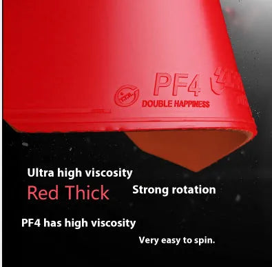 Fast Attack Sticky Classic-50 table tennis racket with red PF4-50 anti-rubber.
