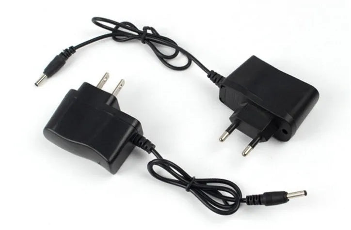 Black 18650 lithium battery direct charger with DC3.5mm plug and 50-90cm cable, US or EU standard
