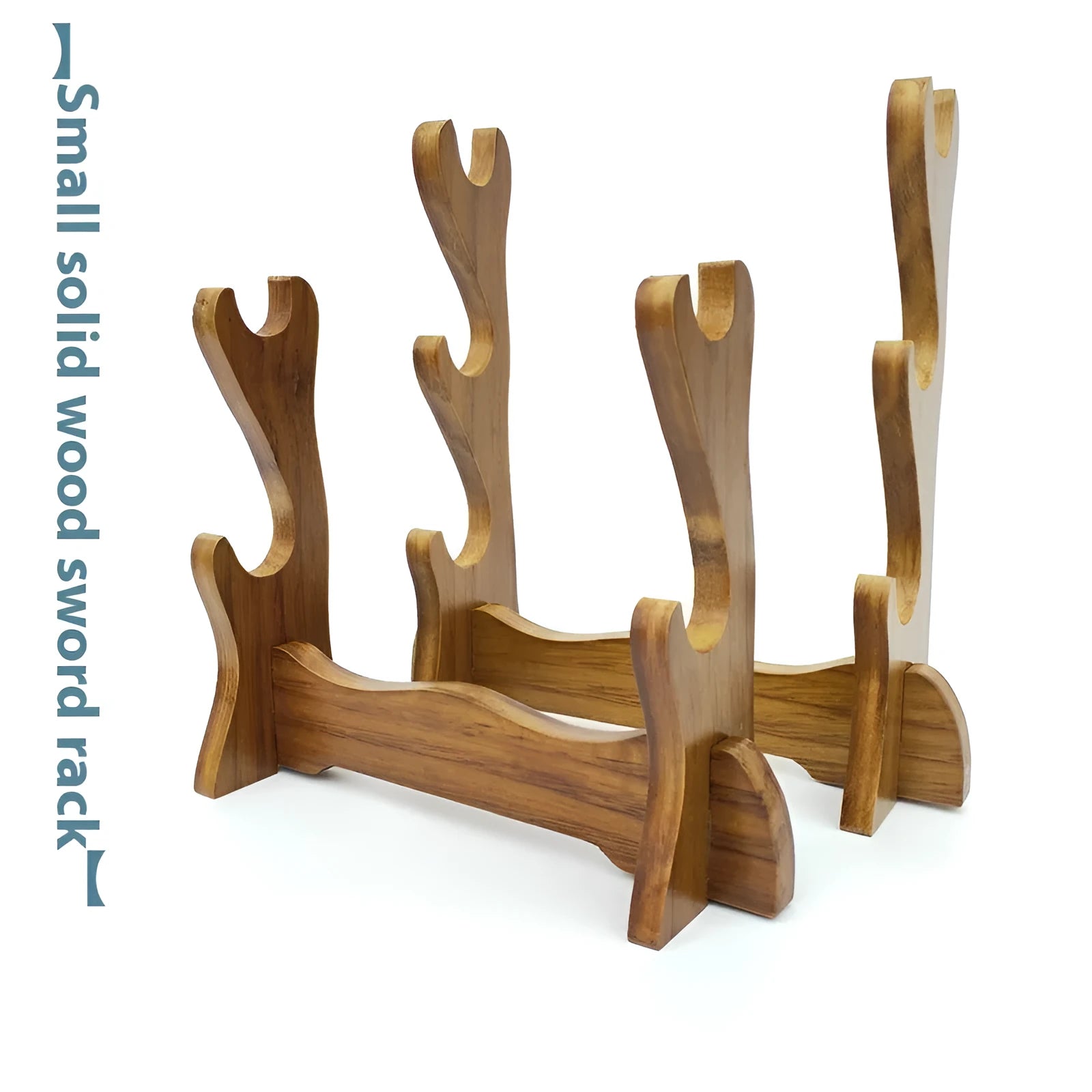 Chinese style solid wooden handmade bracket shelf with multiple display layers mounted on a wall.