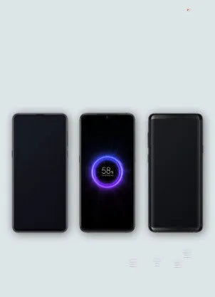 Black and white 10000mAh power bank with fast charging and wireless output features.