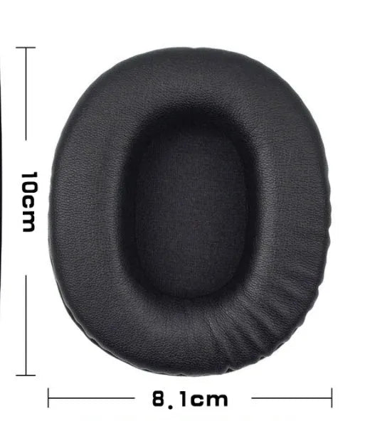 Black soft PU leather replacement earmuffs for Sony MDR-1R headphones, two pieces