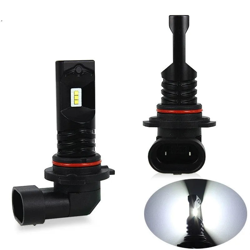 Automotive LED fog lamp headlights with 6 CSP light sources in aviation aluminium housing