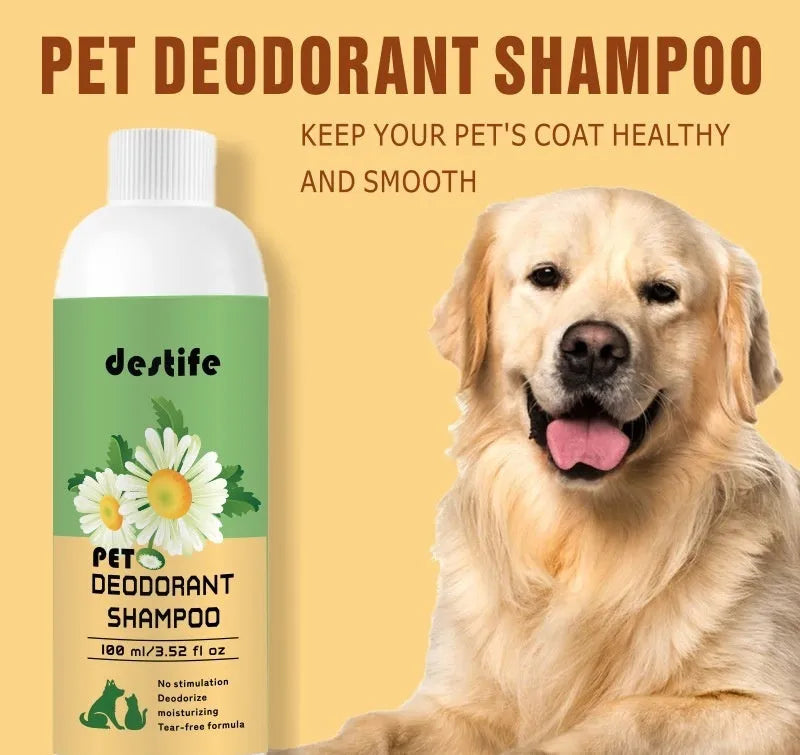 100ml bottle of pet shampoo for dogs and cats with shower gel and conditioner