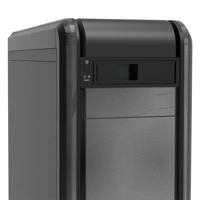 Black hard disk drive caddy tray for mounting a 3.5-inch HDD or SSD in a desktop PC CD-ROM bay