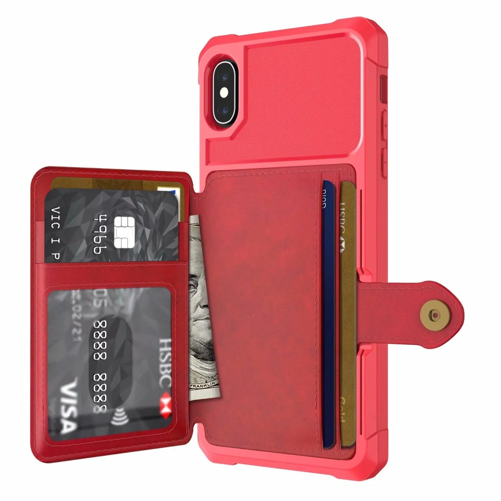 Car magnetic protection cover in black PU leather with built-in metal magnetic iron and shiftable stand