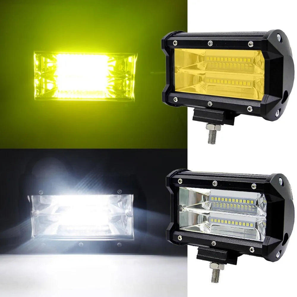 5-inch black LED work light with die-cast aluminium housing and polycarbonate lens for off-road vehicles