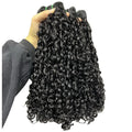 Real human hair front lace wig in Pissy06 colour, showing natural style on a model.