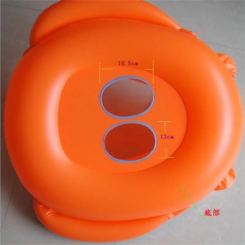 Baby toddler swim seat float ring with cartoon design made from 25mm PVC in pool water