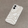 Pearlescent white three-dimensional stacking XINGX TPU phone case for Apple iPhone, anti-fall back cover