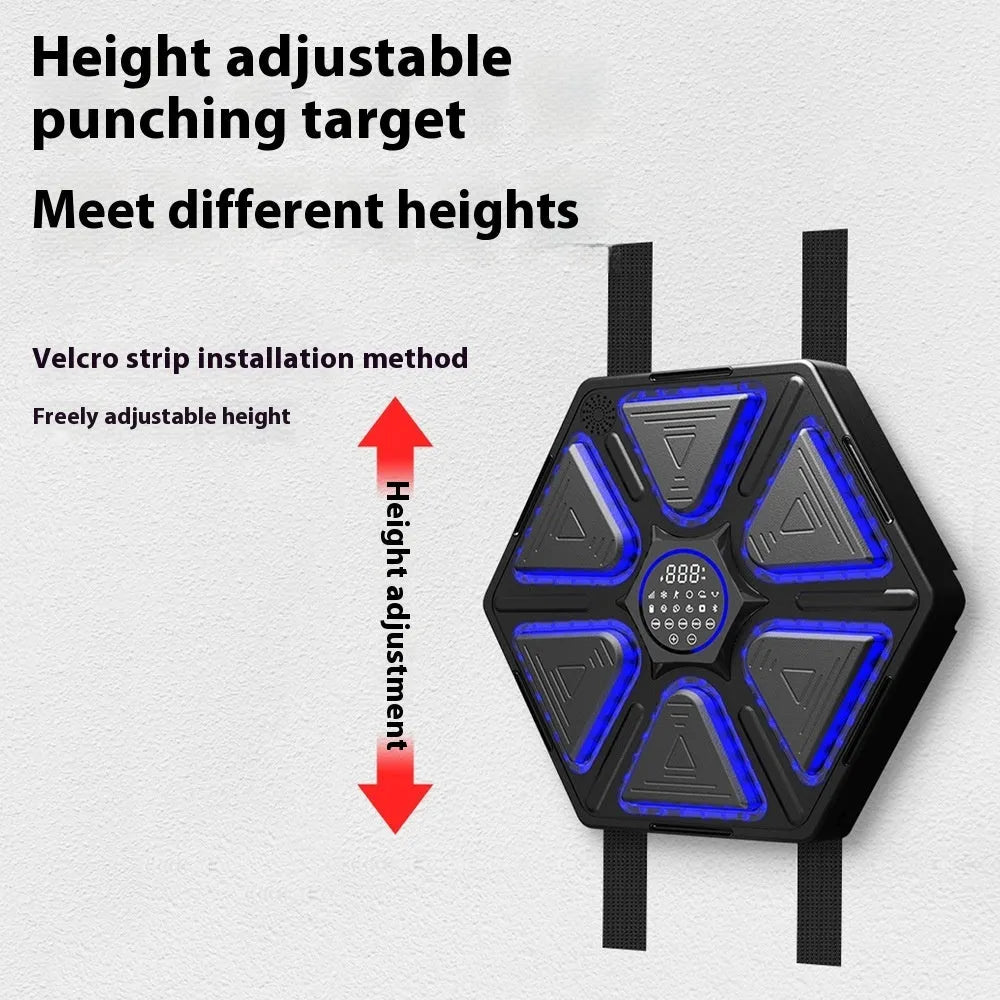 Intelligent electronic boxing wall target with rhythm feedback hanging on wall for home training