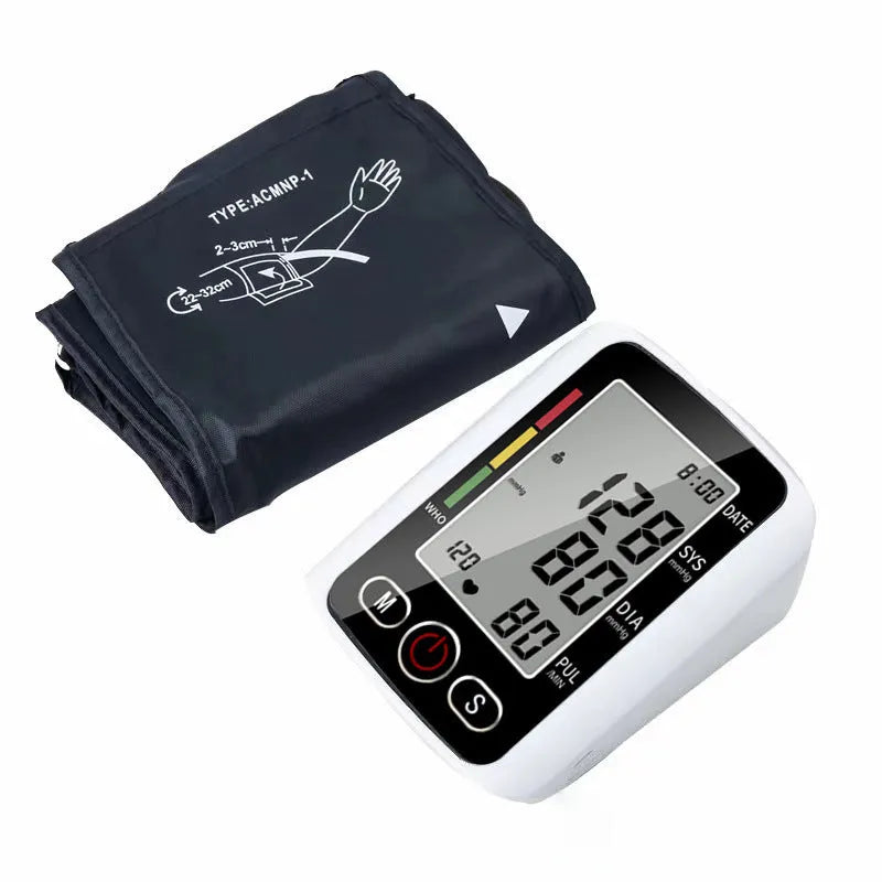 ARM automatic electronic blood pressure monitor with large screen and arm cuff