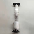 Stainless steel meat tenderizer injector with food-grade needle, 22.5 cm height, on white background