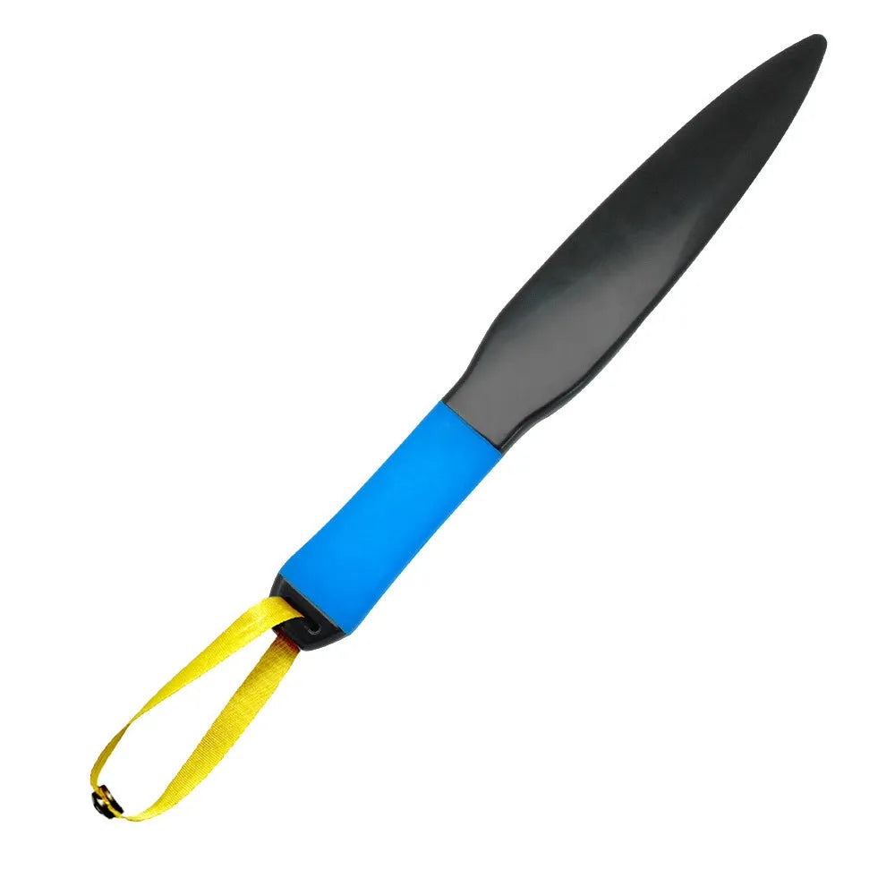Blue handled nylon dog break stick measuring 35cm for training small and medium dogs.