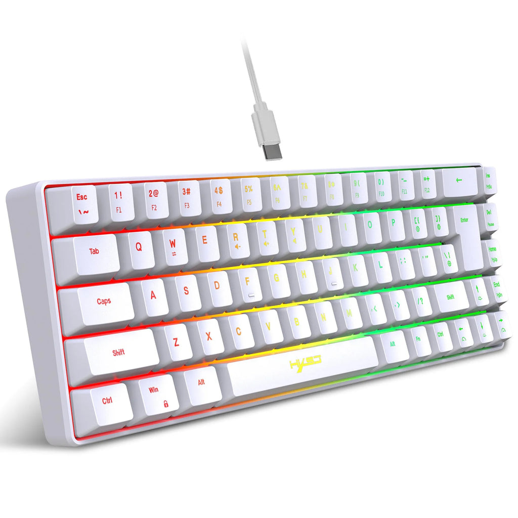 Black V200 membrane gaming keyboard with 68 keys, mechanical feel, wired USB cable