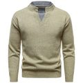 American retro fake two-piece V-neck dotted sweater in beige with batwing sleeve design