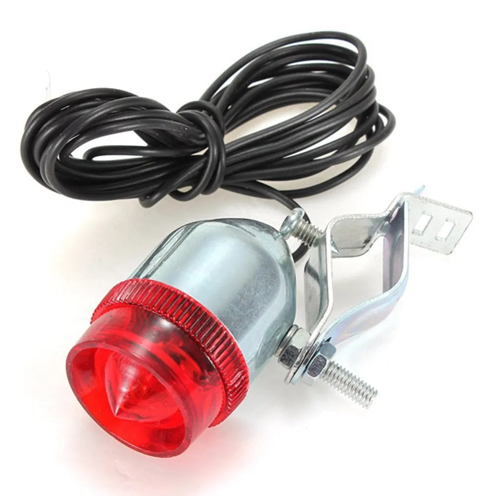 Silver bicycle dynamo generator light kit for front fork or rear frame mounting with 12V and 6V options