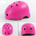 Boiling Fish wheel skating helmet in blue with bright light finish, showing side and strap