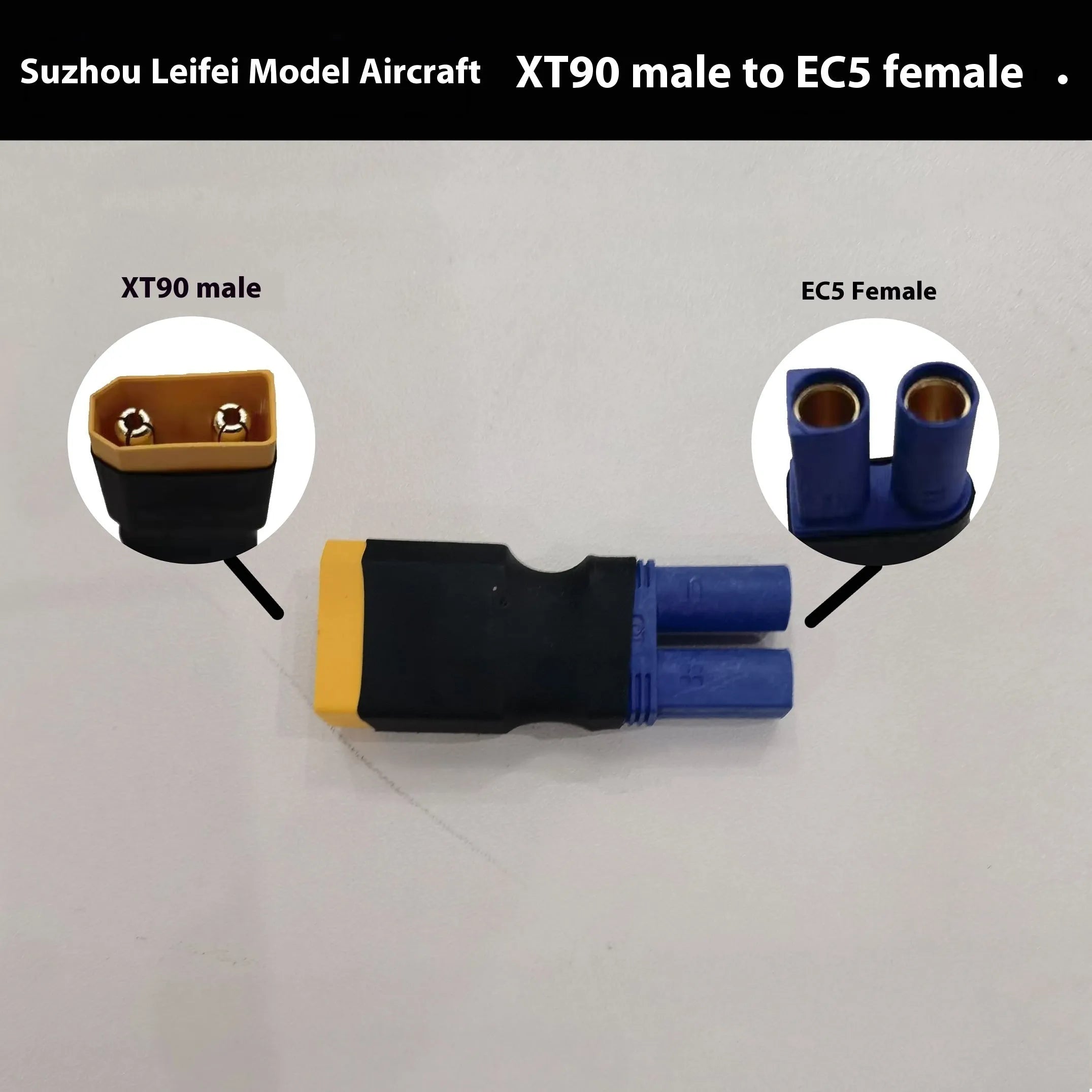 Adapter set with multiple connector types XT60 EC5 XT90 AS150 for series connection