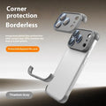 iPhone 17 phone case in simple shell design showing four colour options: black, orange, grey, and desert