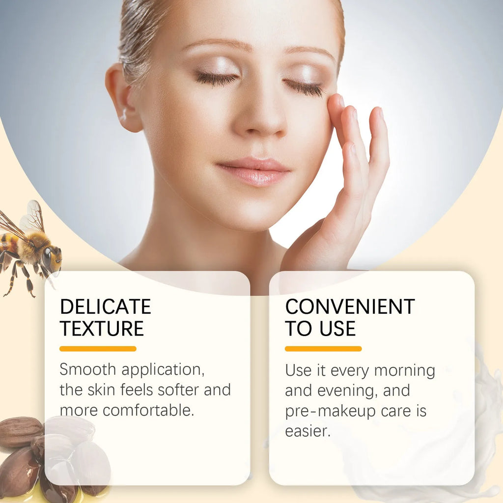 30g jar of facial and neck moisturising cream with gentle hydrating formula