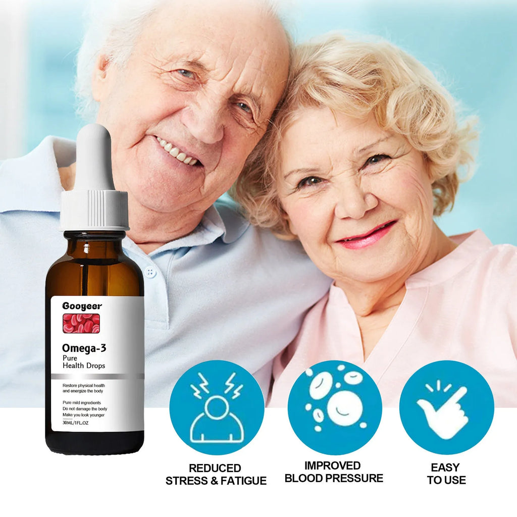 30ml bottle of body care drops liquid health supplement with dropper