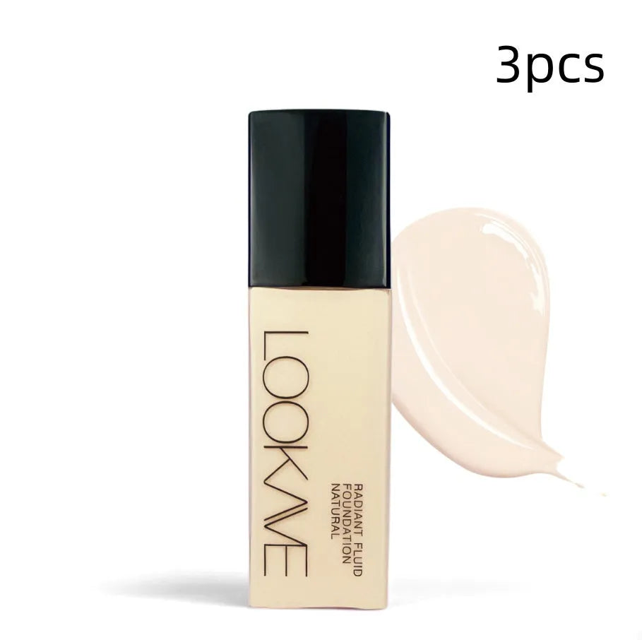 LOOKAVE matte liquid foundation tube with waterproof, brightening and concealer properties