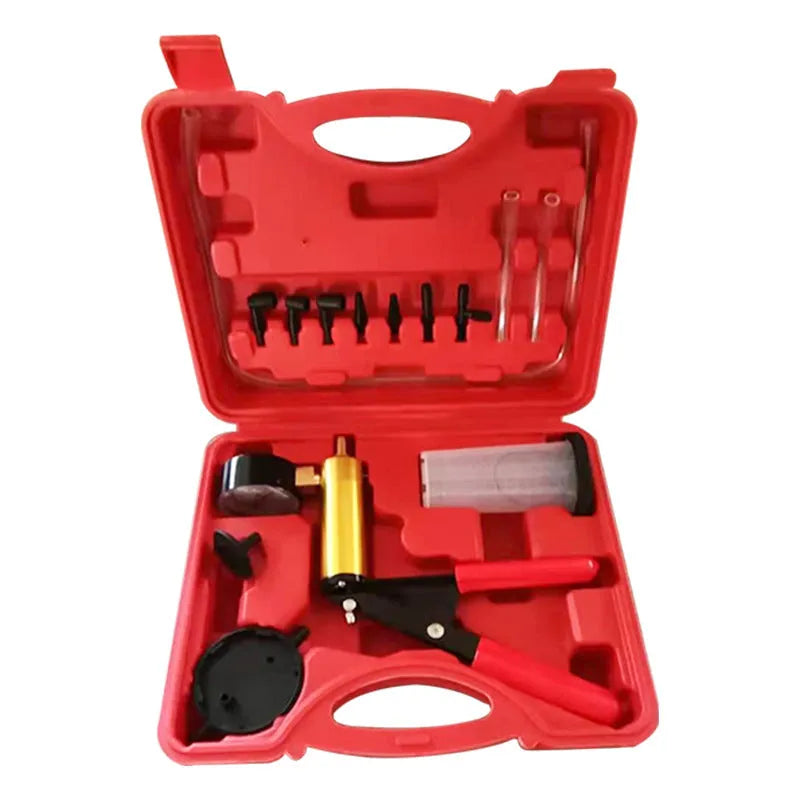Manual aluminium alloy vacuum air blow gun for car repair cleaning tasks.