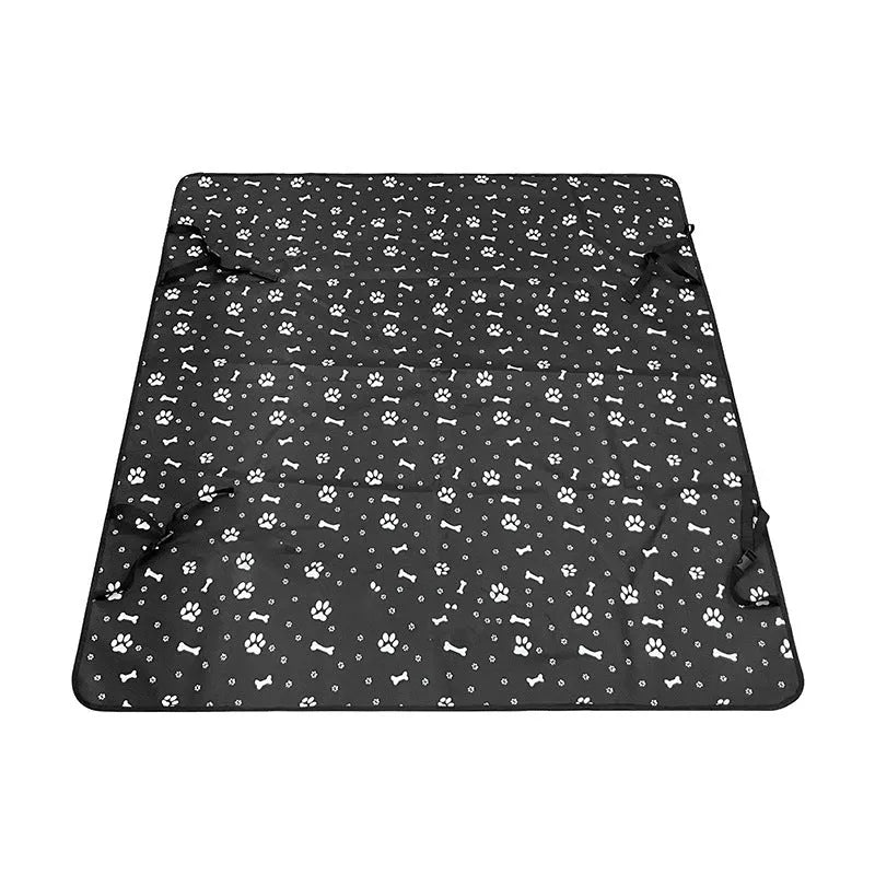 Car pet protection mat for rear seats with water resistant cloth fabric in multiple colour options