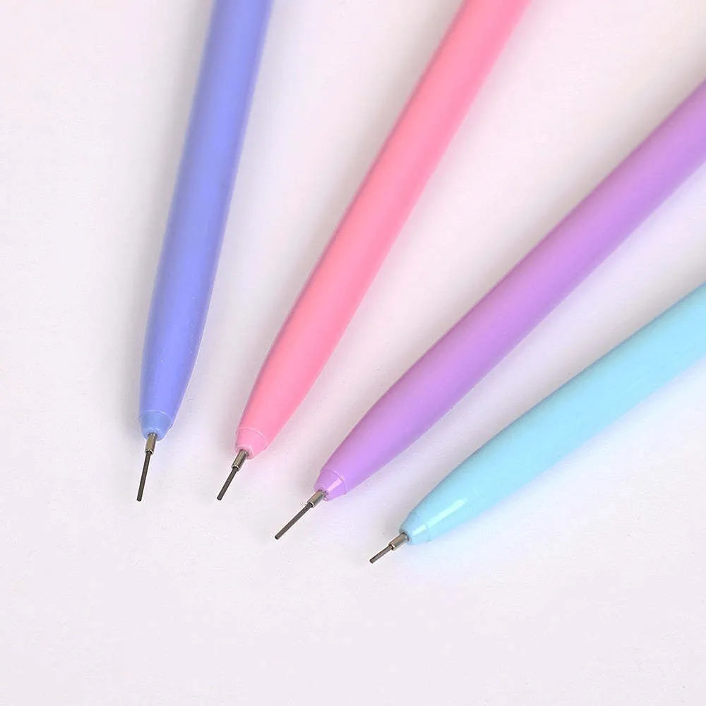 Macron Morandi mechanical pencil set, 8 plastic pencils, 0.5mm and 0.7mm lead, 153mm length, 4 colours