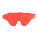 Women's three-dimensional leather eye mask with Velcro fastening and metal fittings in multiple colours