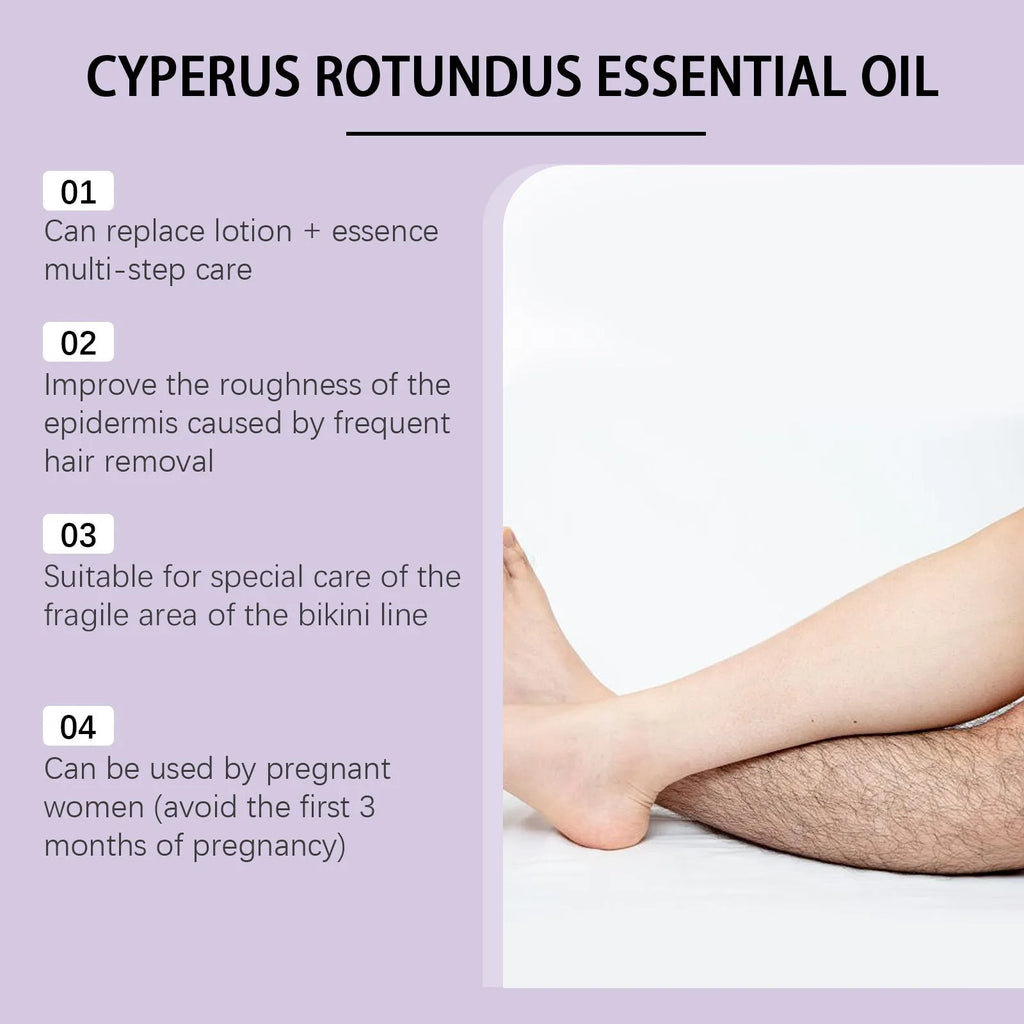 60ml bottle of fragrant hair removal treatment oil with botanical extracts